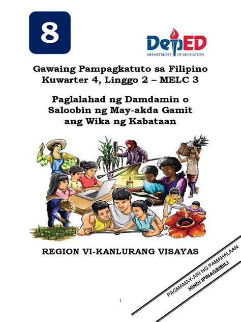 LAS Filipino 8 Q4 Week 1 MELC 4 .